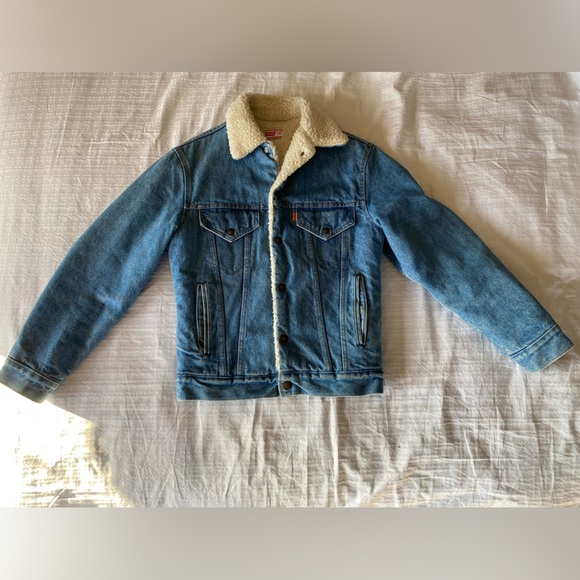 Vintage 70’s Levi’s Sherpa Denim Trucker Jacket - Picture 14 of 16